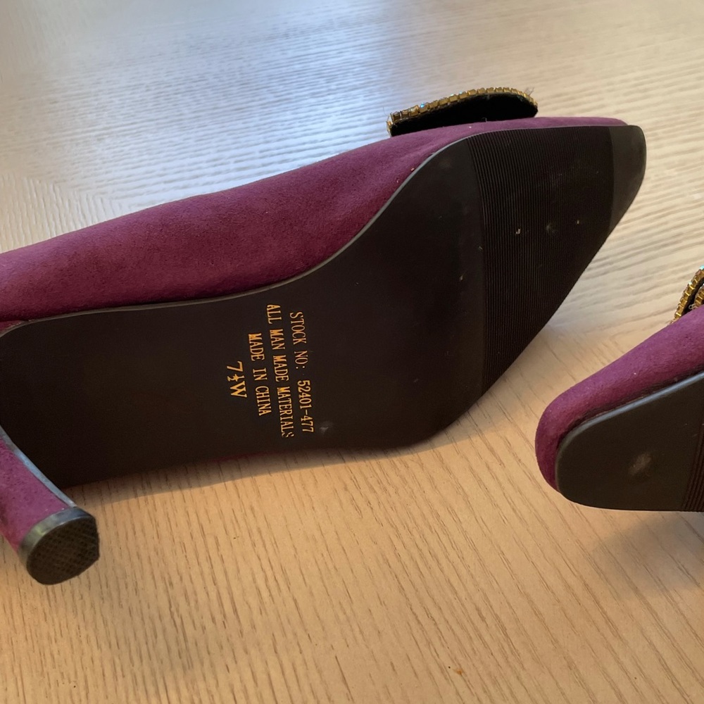 Platinum by Jade Beaded Heels Sz 7.5W - Picture 5 of 7